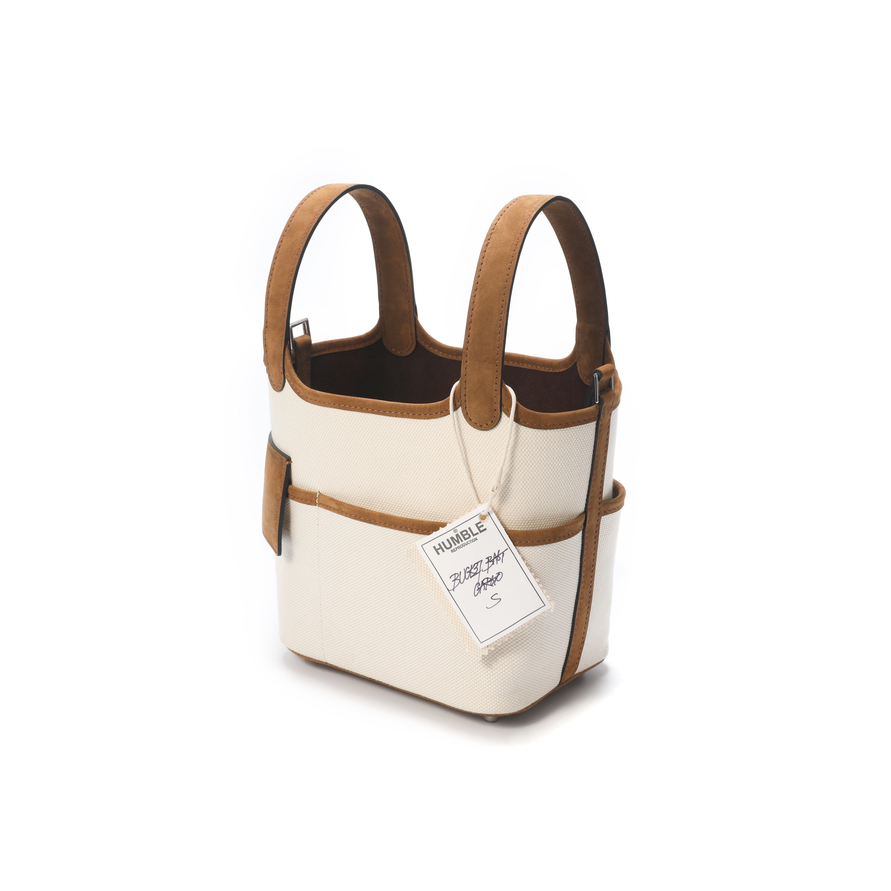 Bucket Bag Cargo S White/Brown