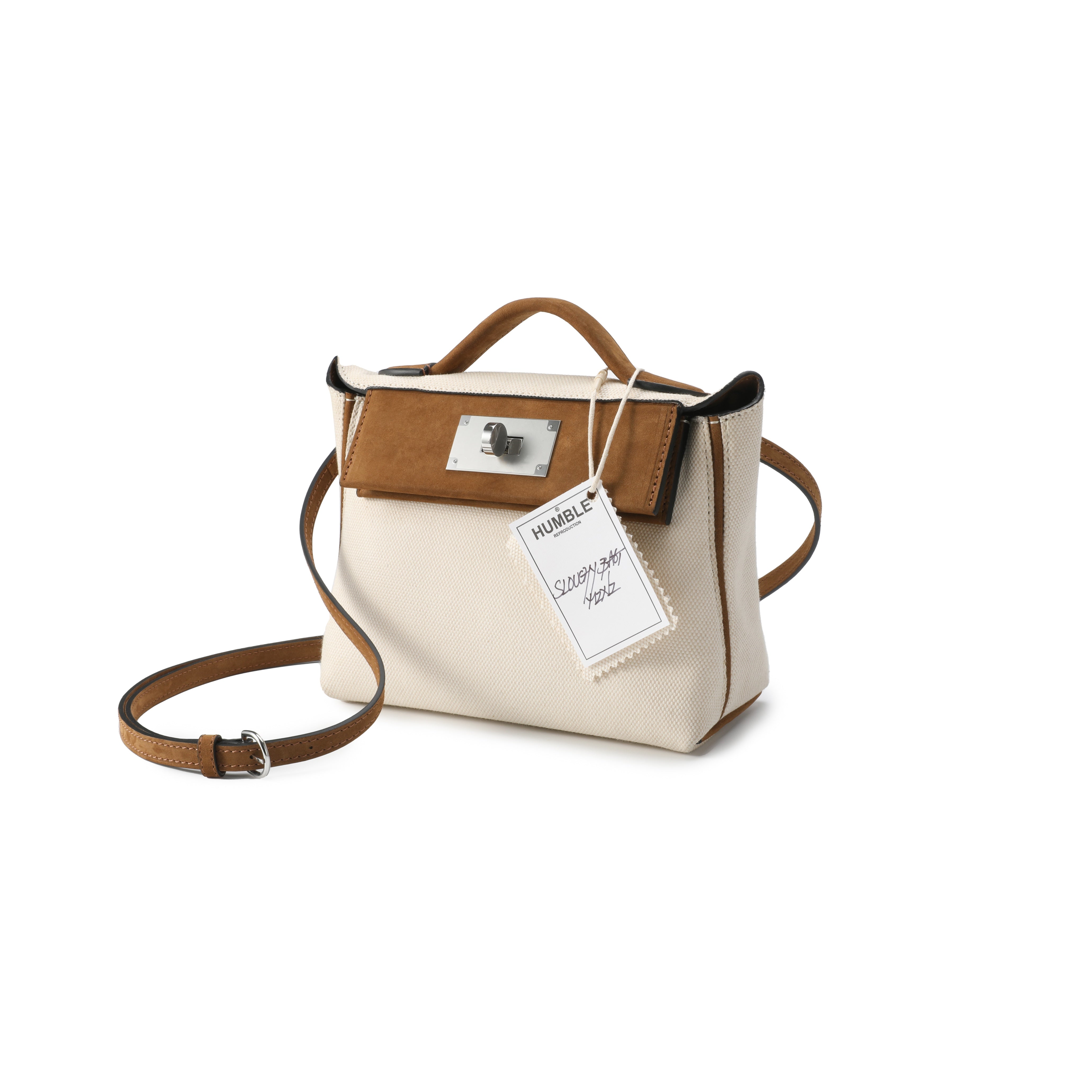 Slouchy Bag Mini White/Brown (Pre-Order)