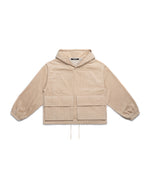Corduroy Pockets Hoodie Ivory