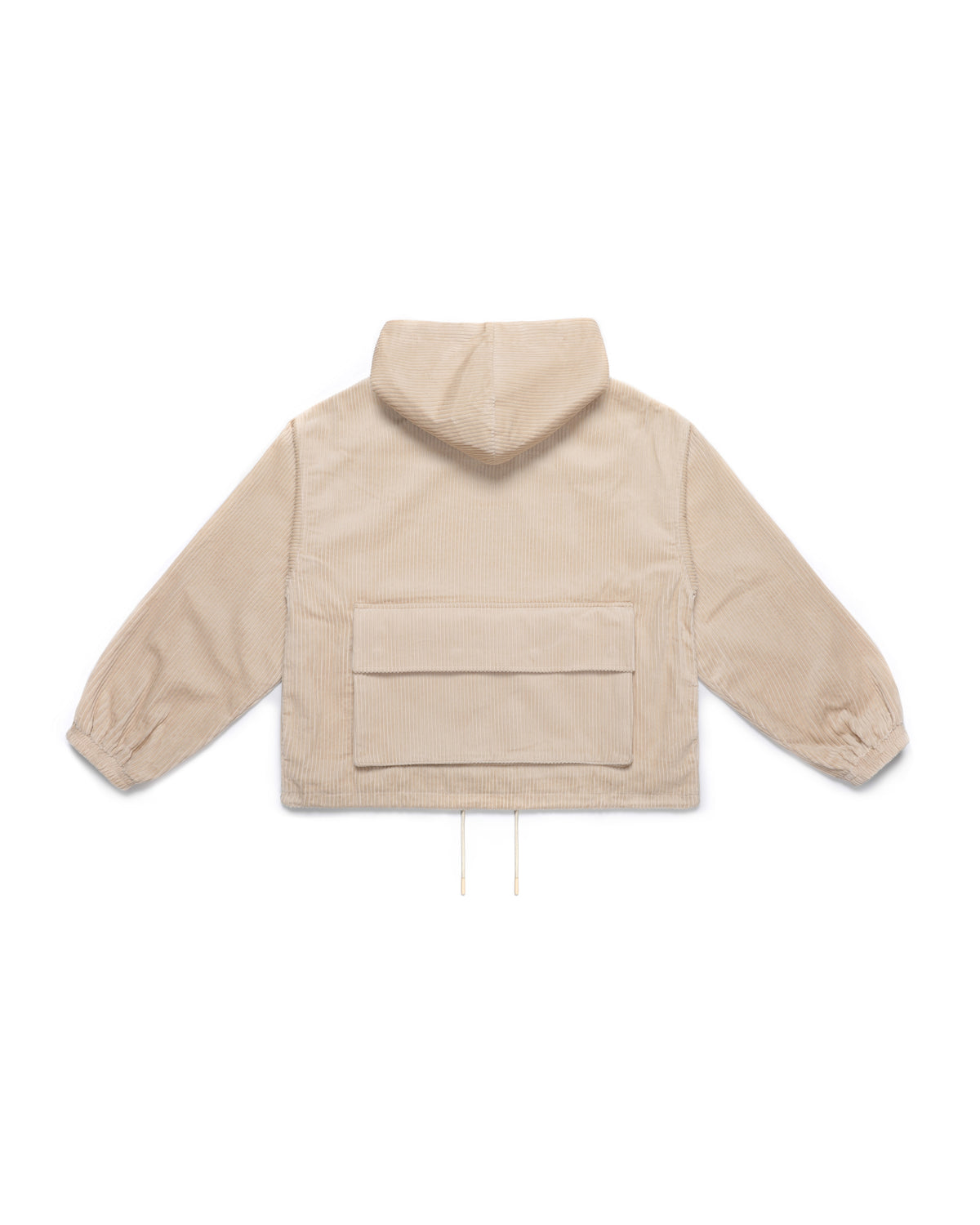 Corduroy Pockets Hoodie Ivory – product image 2