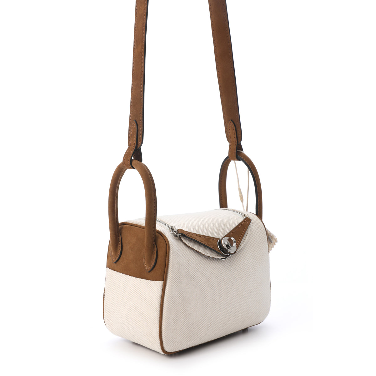 Dumpling Bag Mini White/Brown – product image 4