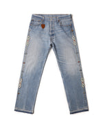 HUMBLE x HTC Gemstone Studded Blue Jeans
