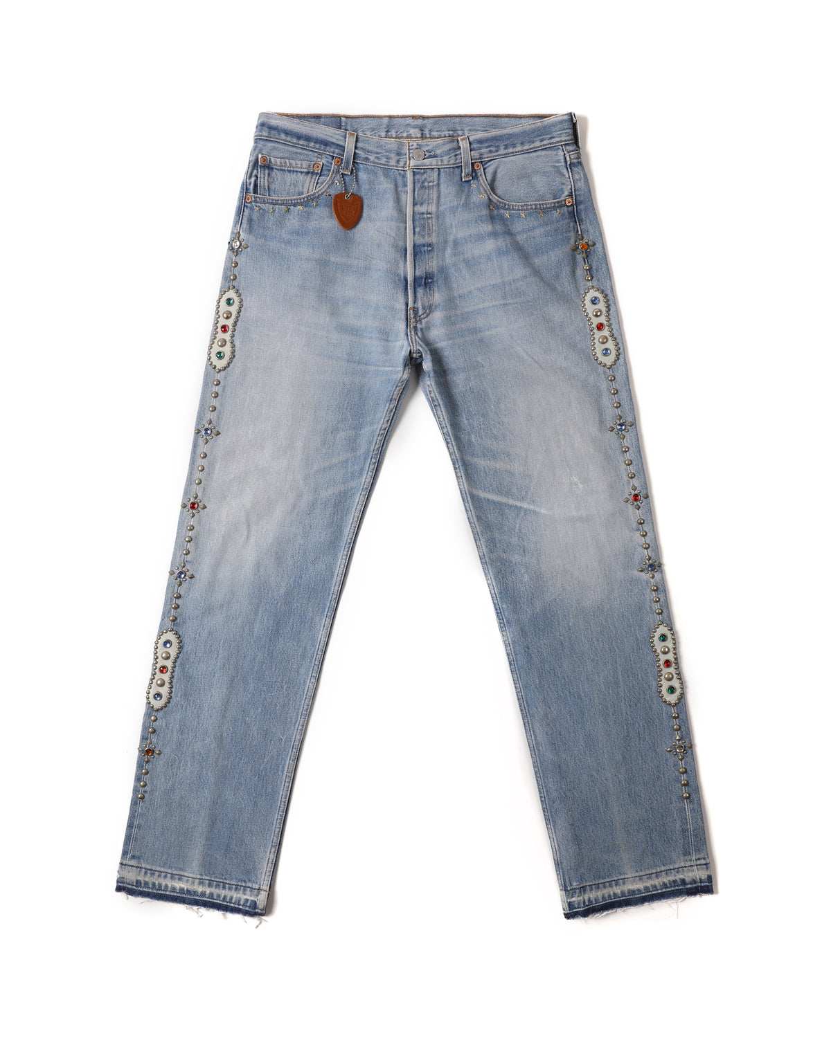 HUMBLE x HTC Gemstone Studded Blue Jeans