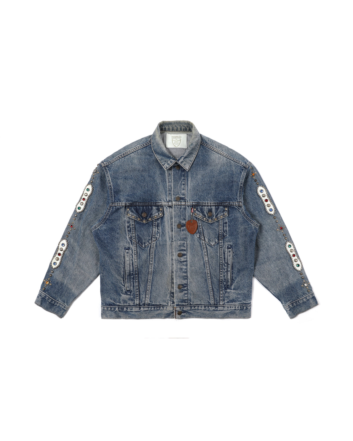 HUMBLE x HTC Gemstone Studded Blue Denim Jacket