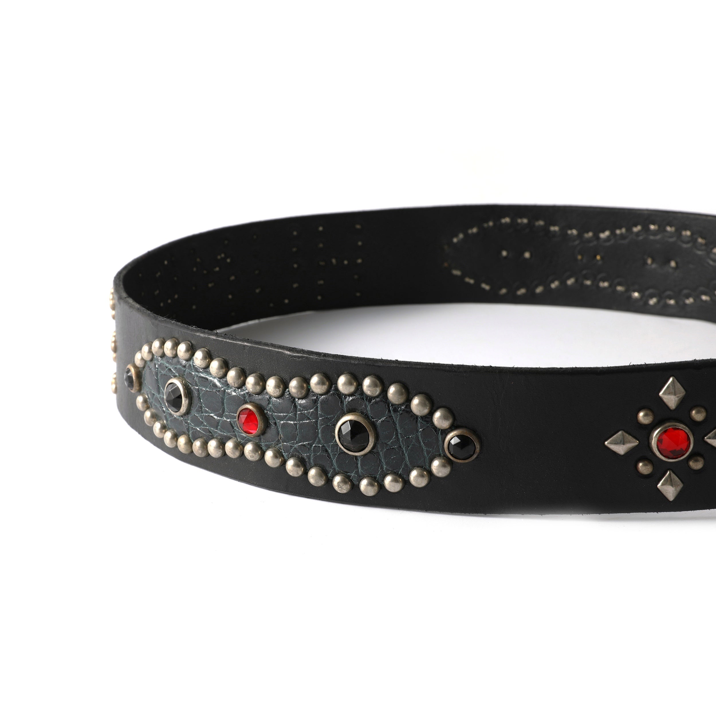 HUMBLE x HTC  Gemstone Studded Black Belt