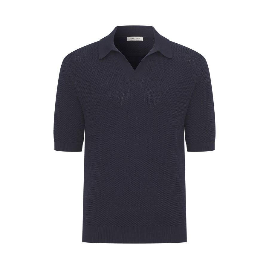 Premium Cotton Polo Shirt Dark Indigo Blue product image 1