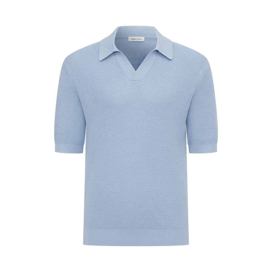 Premium Cotton Polo Shirt Stone Blue product image 1