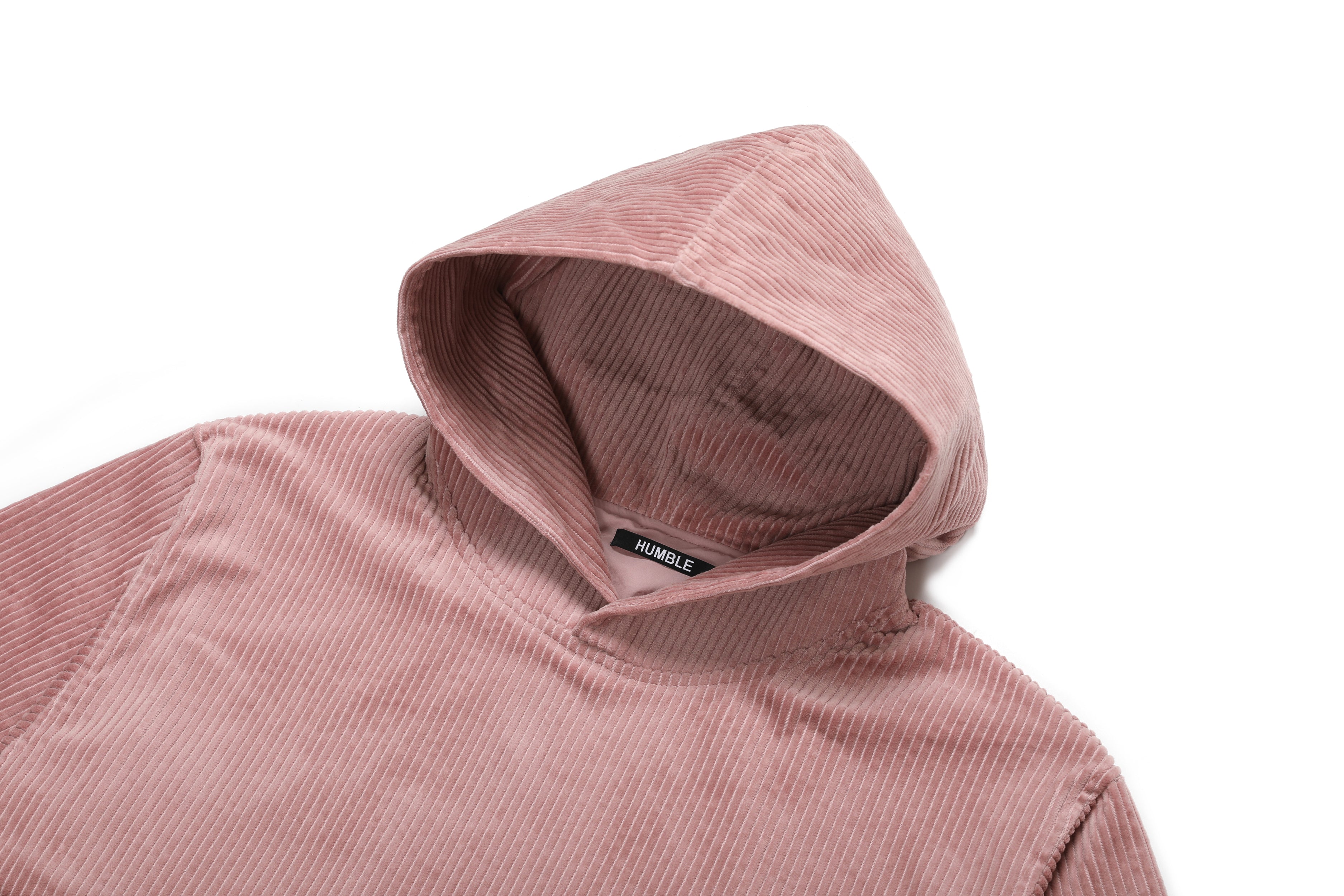 Corduroy Pockets Hoodie Plum