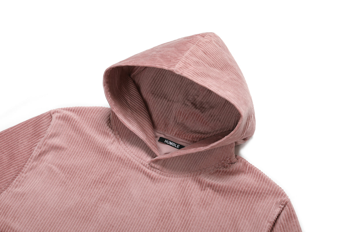 Corduroy Pockets Hoodie Plum – product image 5