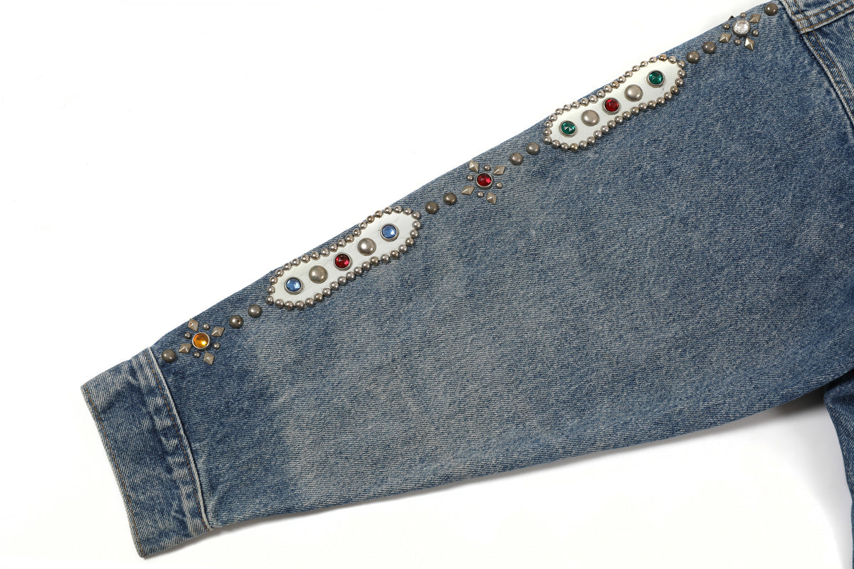 HUMBLE x HTC Gemstone Studded Blue Denim Jacket – product image 6