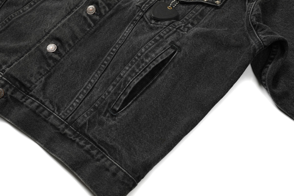 HUMBLE x HTC Gemstone Studded Black Denim Jacket – product image 5