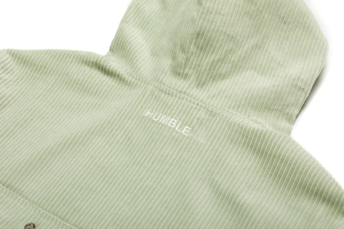 Corduroy Pockets Hoodie Pale Green – product image 7