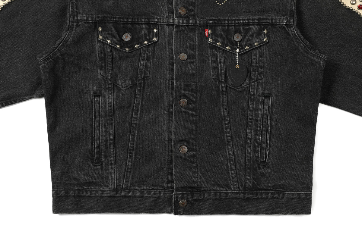 HUMBLE x HTC Gemstone Studded Black Denim Jacket – product image 4