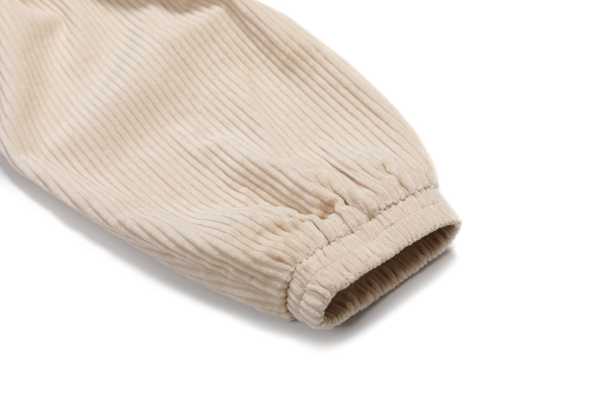 Corduroy Pockets Hoodie Ivory – product image 7