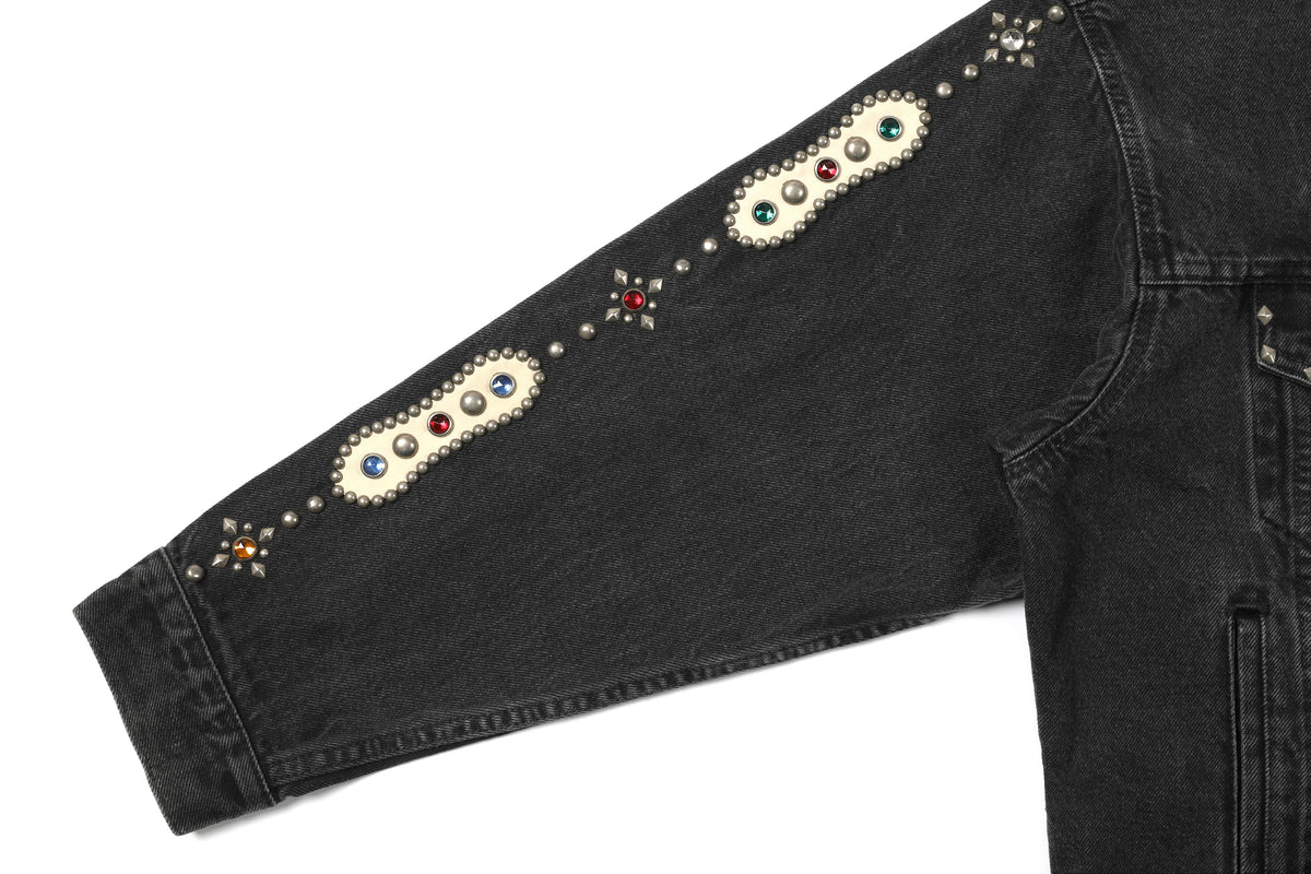 HUMBLE x HTC Gemstone Studded Black Denim Jacket – product image 9