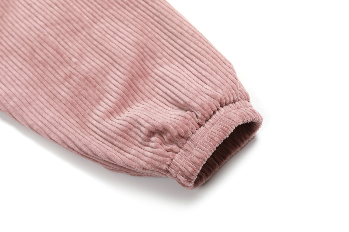 Corduroy Pockets Hoodie Plum – product image 6