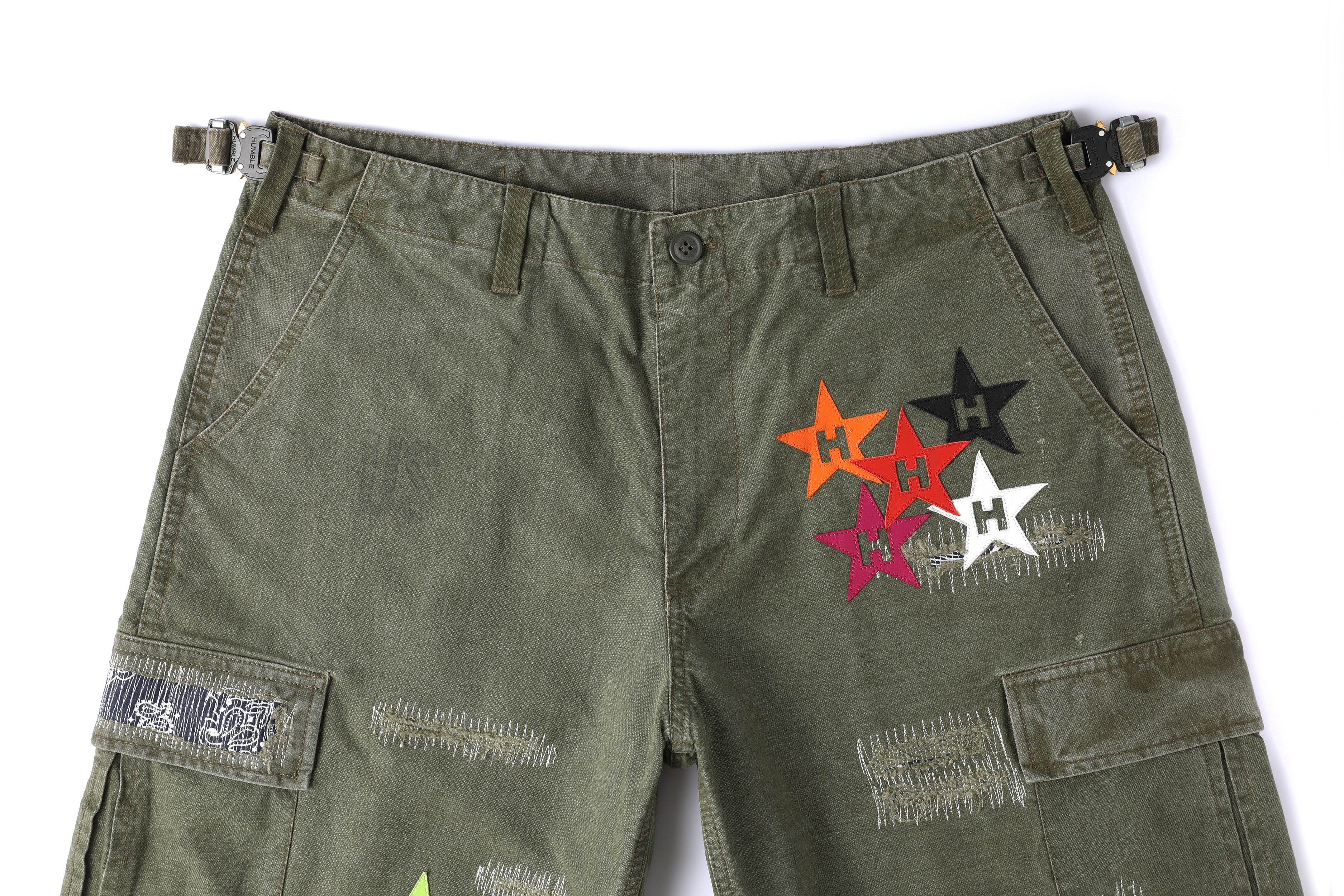 Jungle Chopped Shorts With Stars