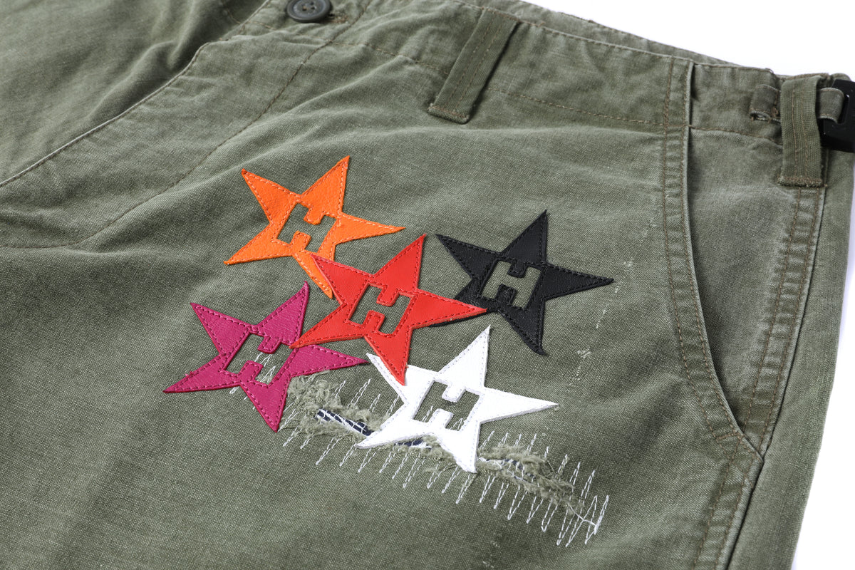 Jungle Chopped Shorts With Stars – product image 5