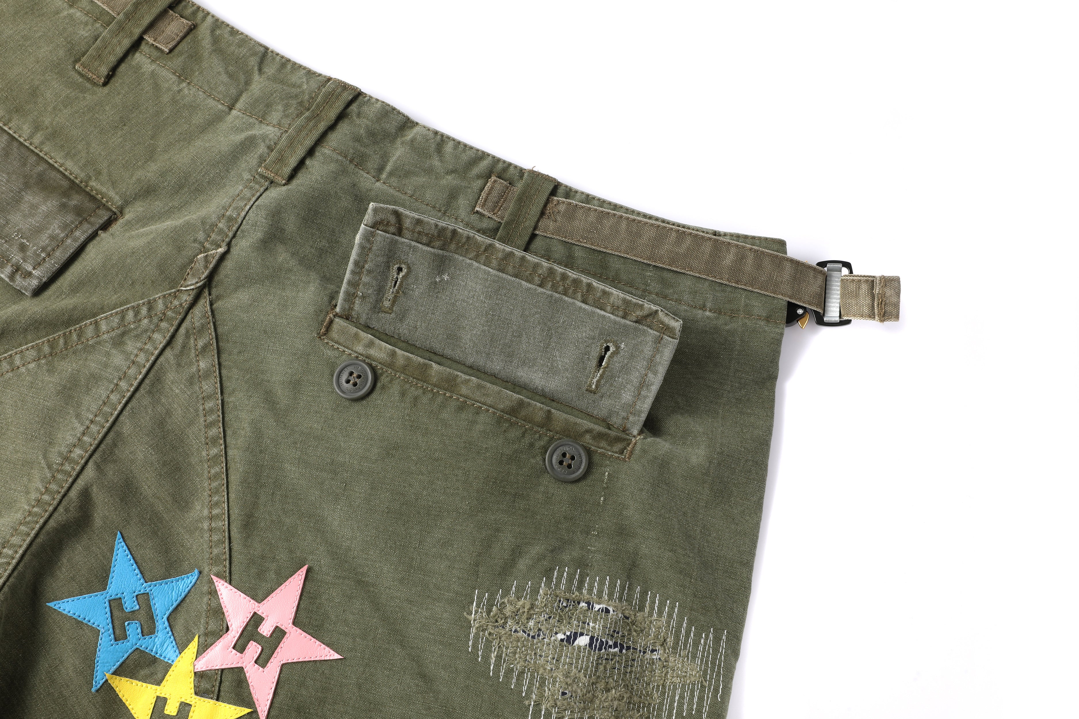 Jungle Chopped Shorts With Stars