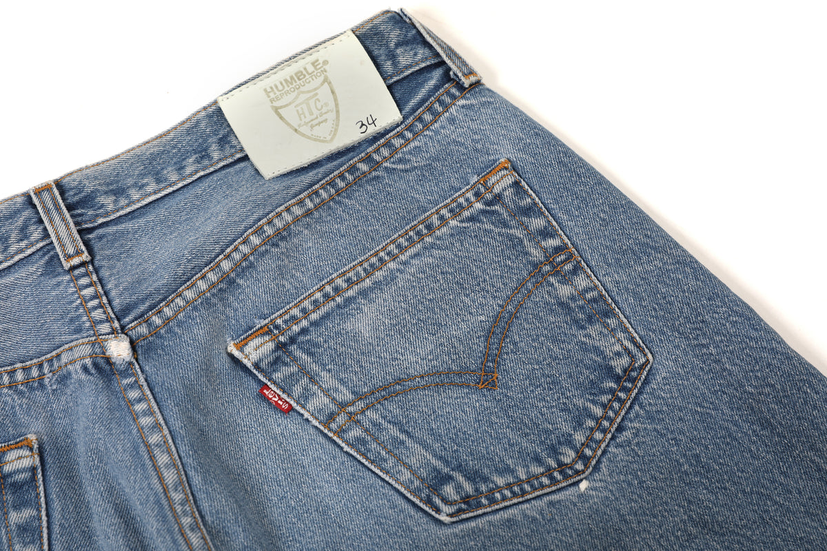 HUMBLE x HTC Gemstone Studded Blue Denim Shorts – product image 8