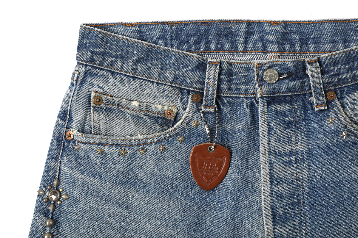 HUMBLE x HTC Gemstone Studded Blue Jeans – product image 5