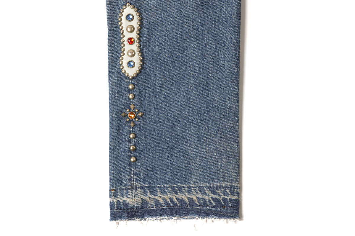 HUMBLE x HTC Gemstone Studded Blue Jeans – product image 7