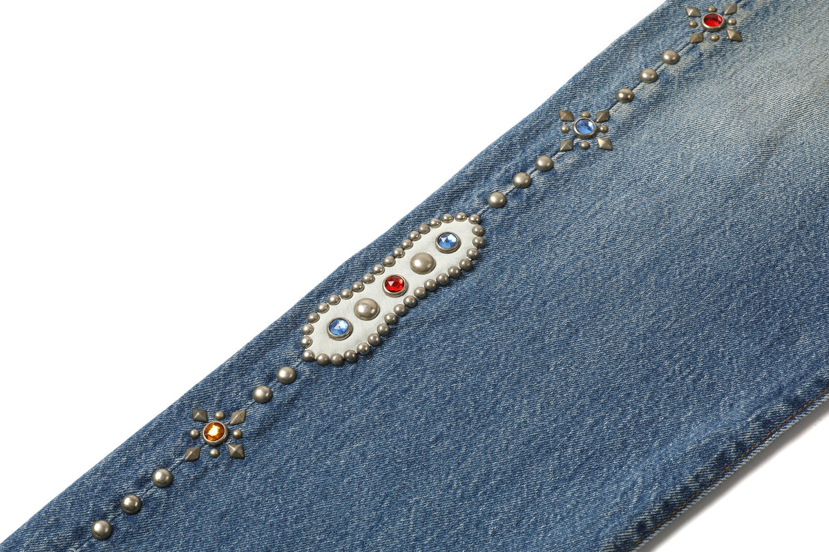 HUMBLE x HTC Gemstone Studded Blue Jeans – product image 10