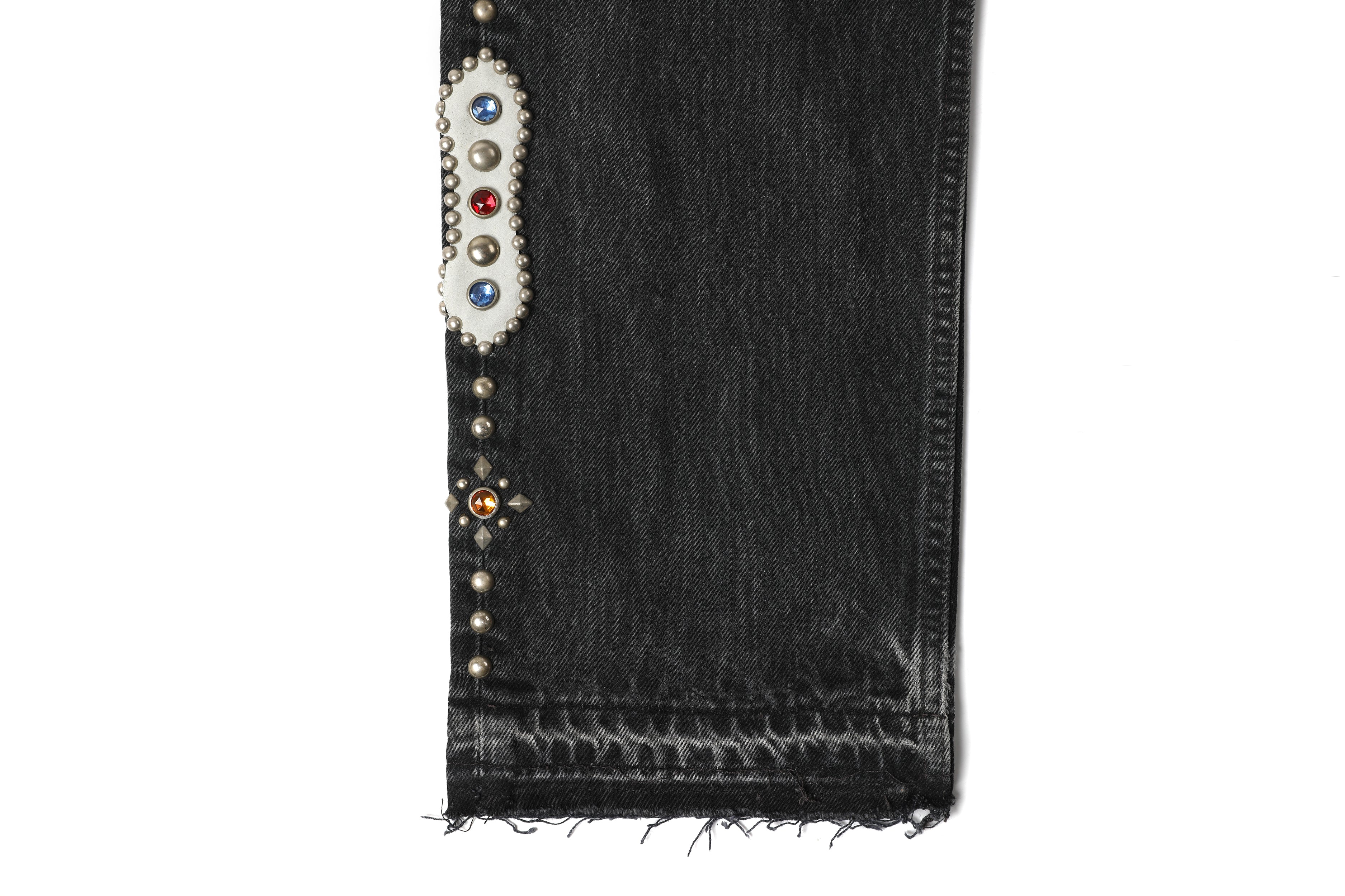 HUMBLE x HTC Gemstone Studded Black Jeans