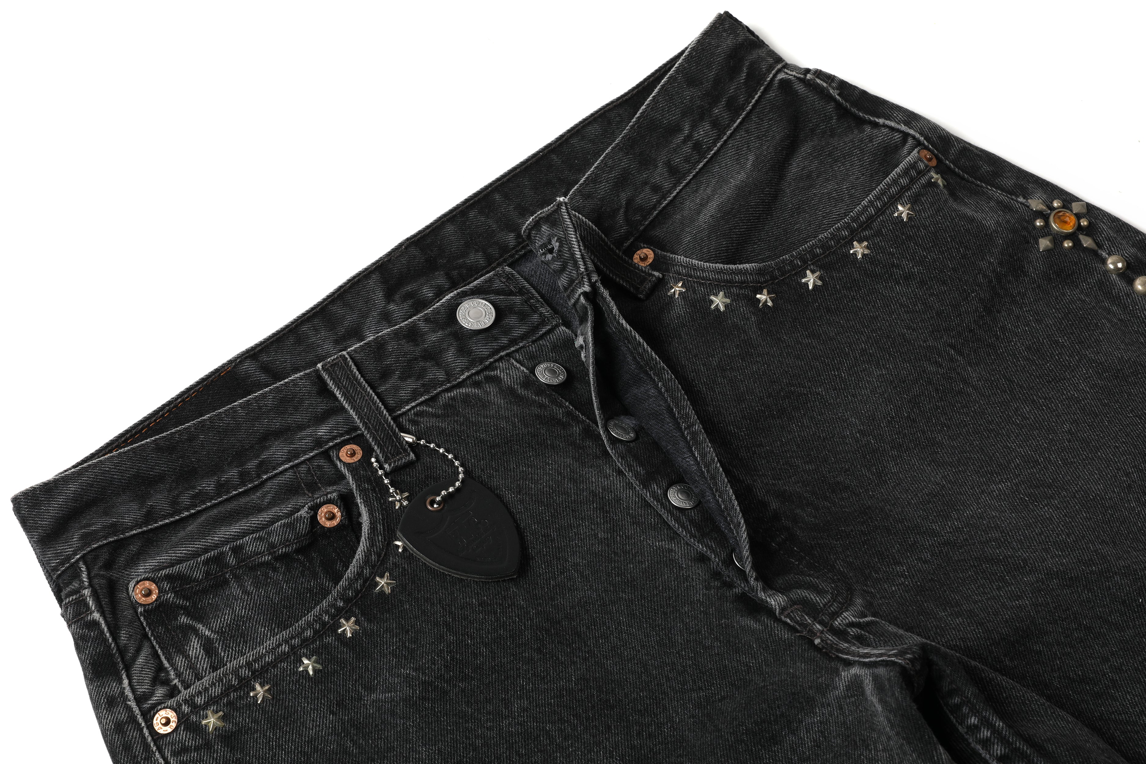 HUMBLE x HTC Gemstone Studded Black Jeans