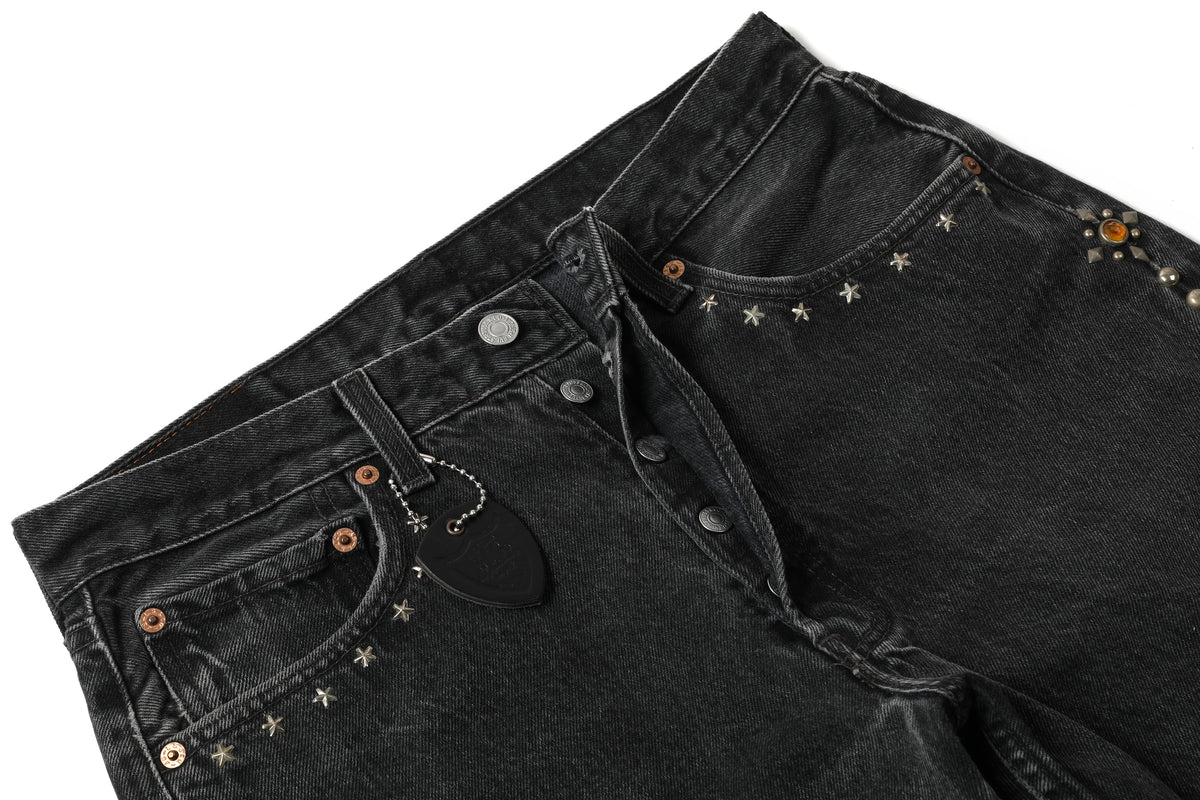 HUMBLE x HTC Gemstone Studded Black Jeans – product image 7