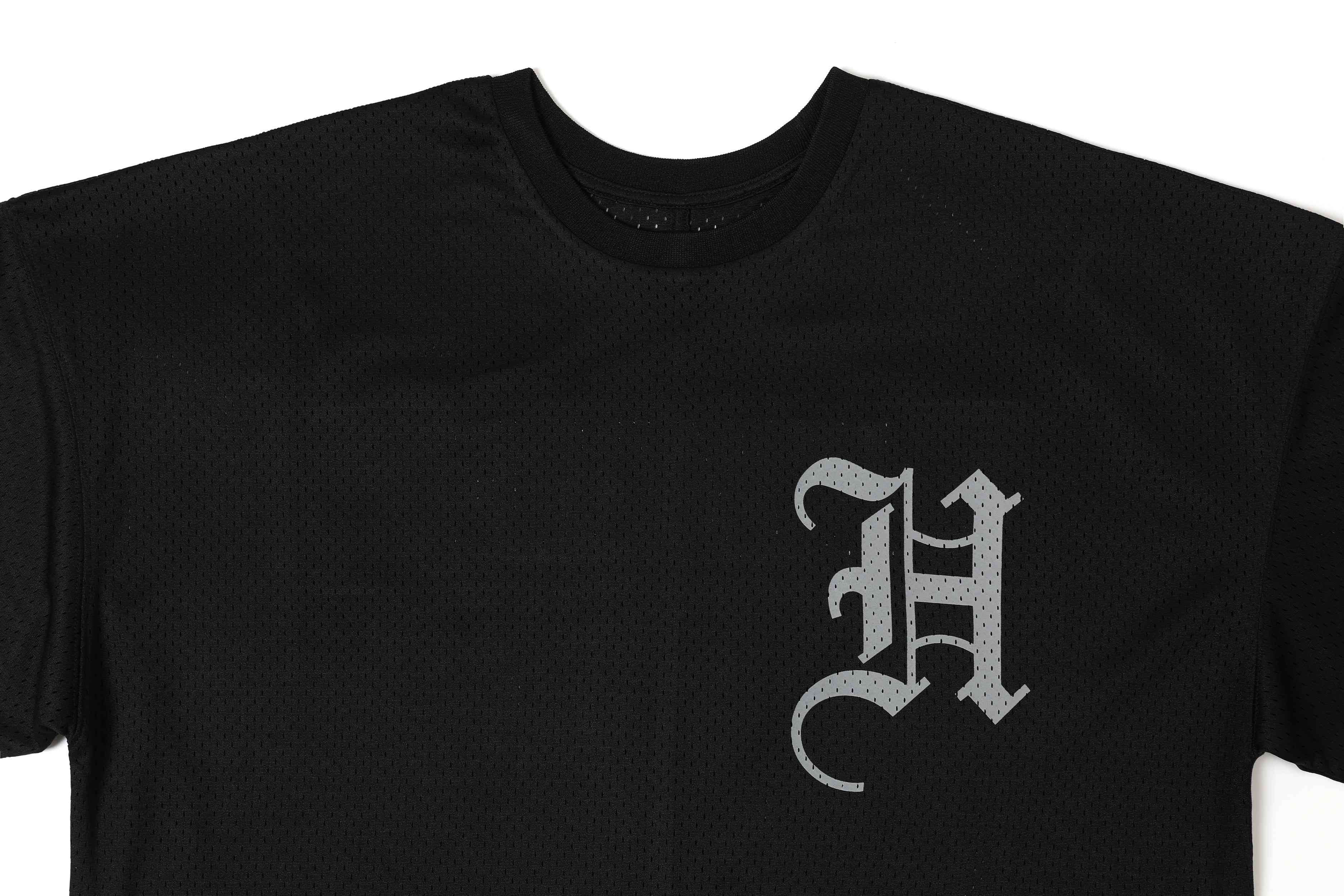 Reflective Logo Mesh Jersey T-shirt